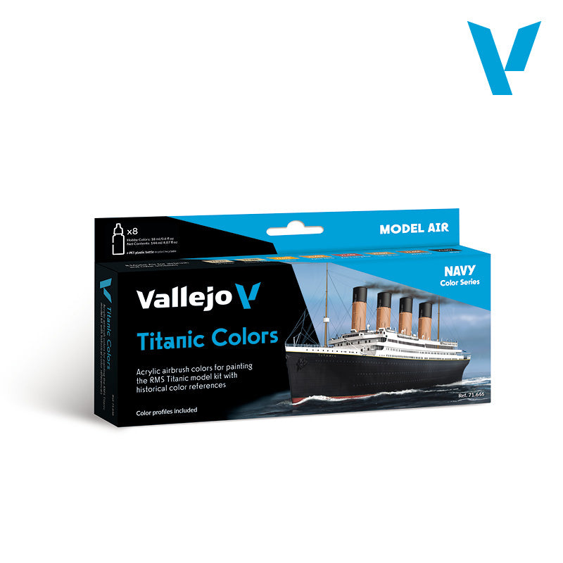 Set de 8 pinturas para pintar el Titanic