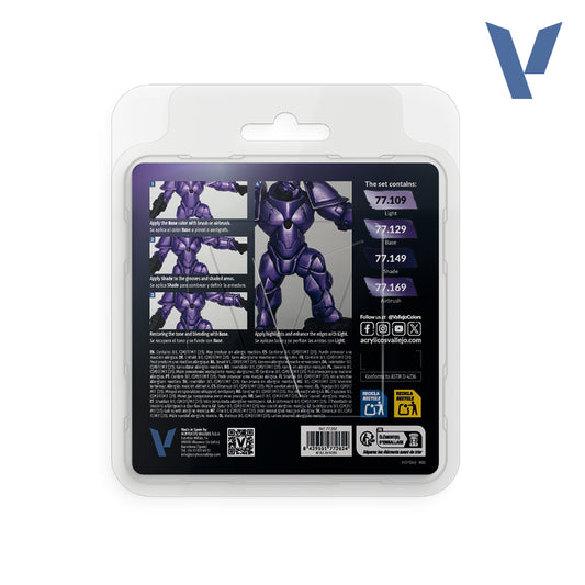 Set Violeta Celestial - 4 pinturas metálicas para miniaturas (1)
