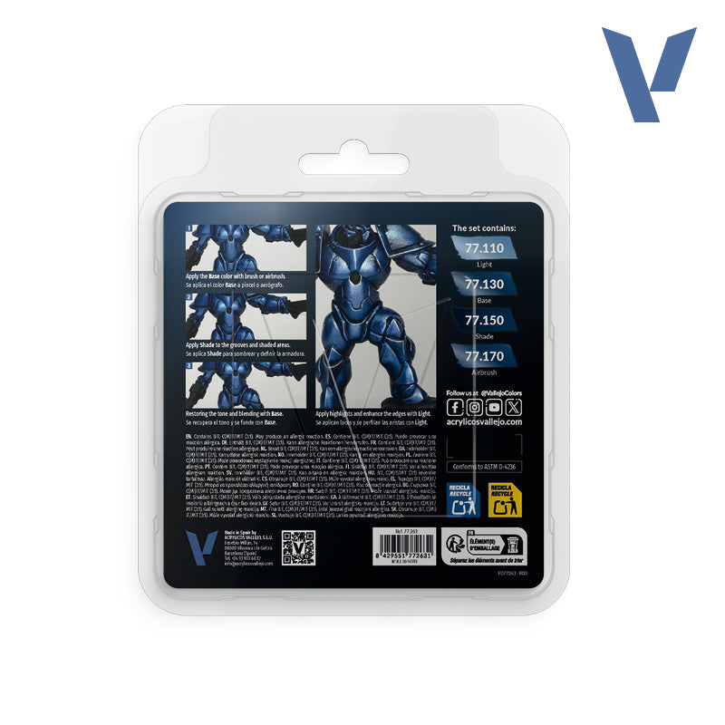 Set Azul Ultramar - 4 pinturas metálicas para miniaturas (1)