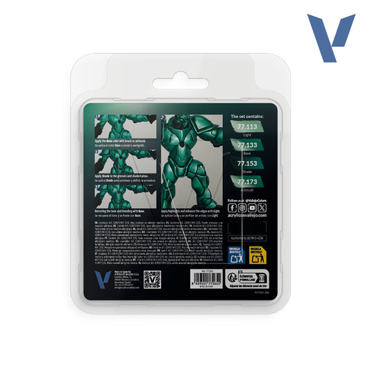 Set Verde Escarabajo - 4 pinturas metálicas para miniaturas (1)