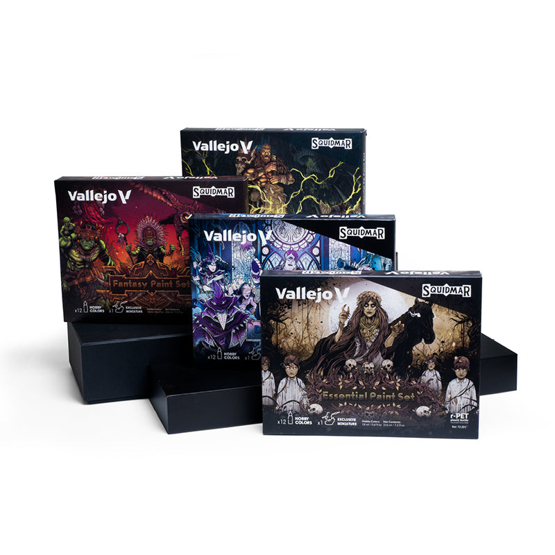 Coffret De 12 Peintures Vallejo Exclusif Pour Figurines Essential Paint Set Squidmar 72201 8429551722018 Coffret De 12 Peintures Vallejo Exclusif Pour Figurines Essential Paint Set Squidmar 72201 8429551722018