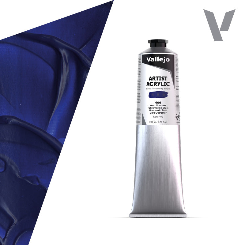 Pintura Acrílica Azul Ultramar 200 ml - Bellas Artes