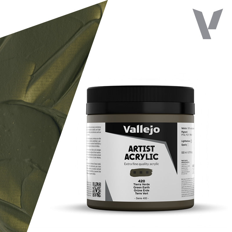 Pintura Acrílica Tierra Verde 500 ml - Bellas Artes