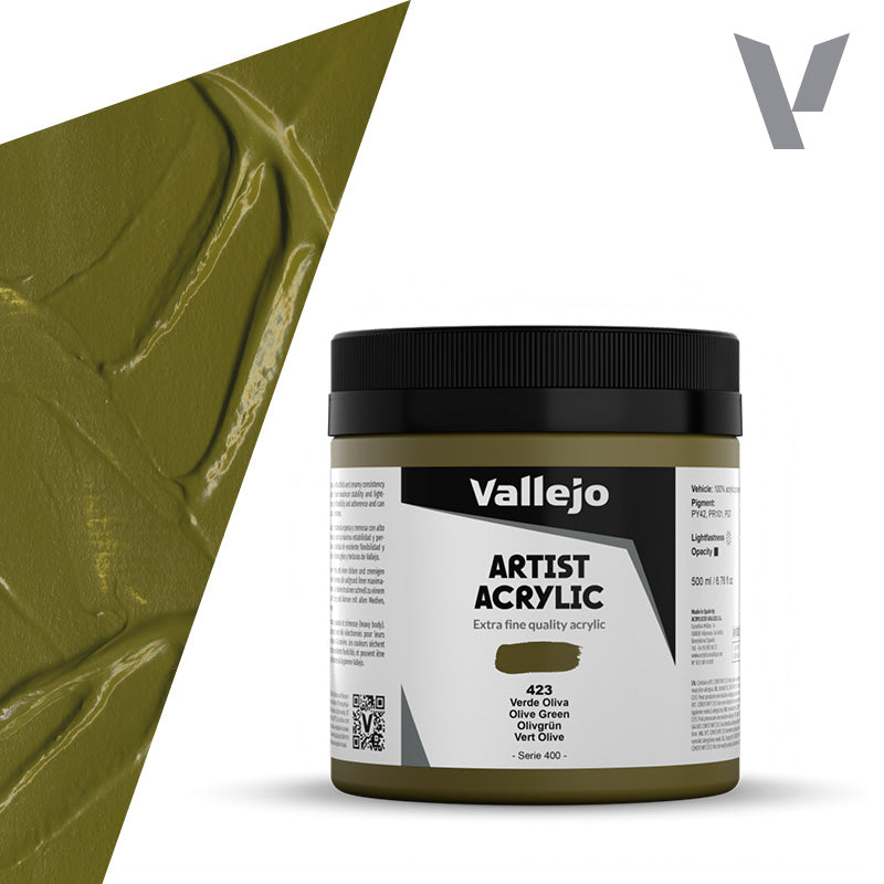 Pintura Acrílica Verde Oliva 500 ml - Bellas Artes