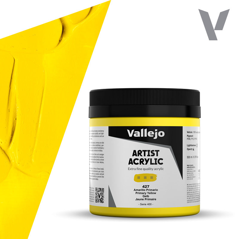 Pintura Acrílica Amarillo Primario 500 ml - Bellas Artes
