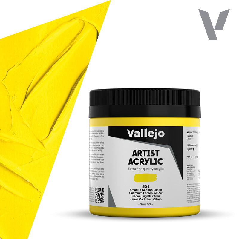 Pintura Acrílica Amarillo Cadmio Limón 500 ml - Bellas Artes