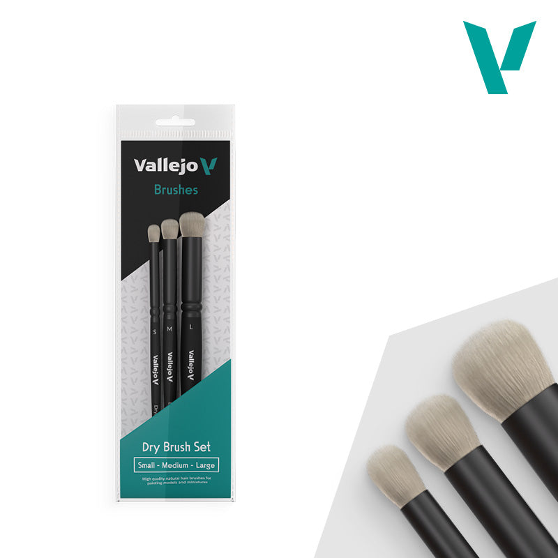 Set de 3 pinceles para técnicas de pincel seco - Dry Brush Set (1)