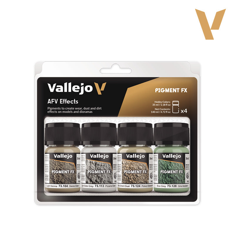 Set de 4 pigmentos para efectos de Desgaste y Suciedad