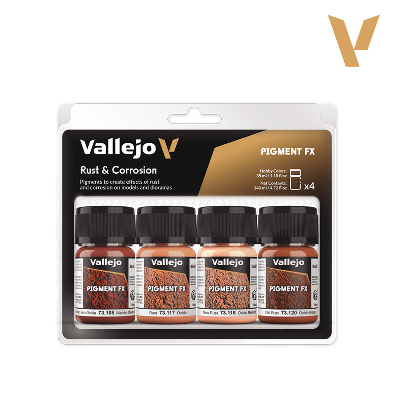Set de 4 pigmentos para efectos de Óxido y Corosión