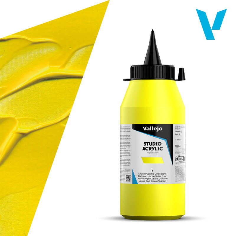 Pintura Acrílica Amarillo Cadmio Limón (Tono) 1 L - Bellas Artes