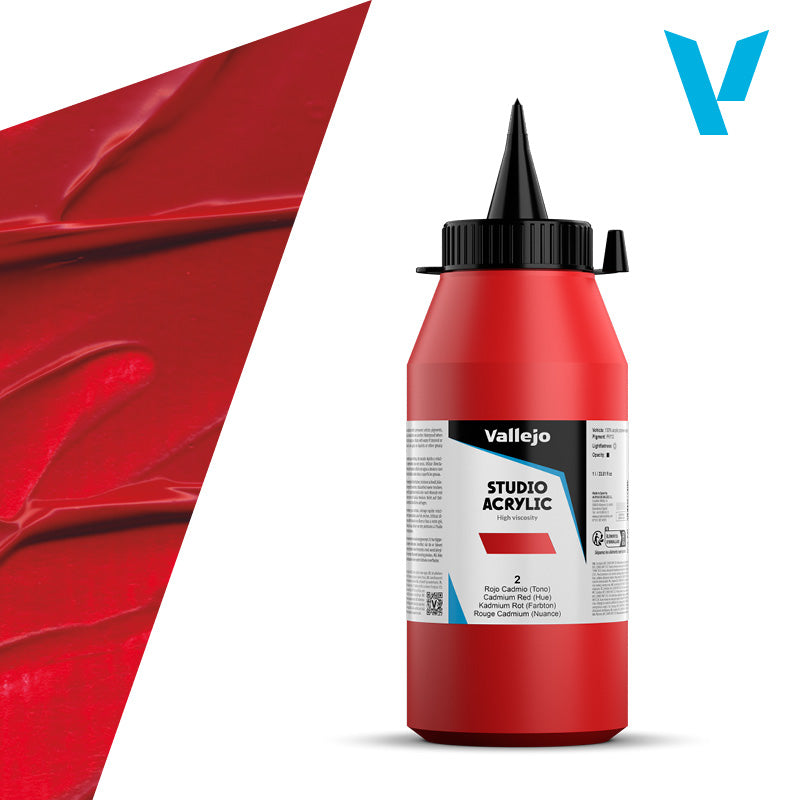 Pintura Acrílica Rojo Cadmio (Tono) 1 L - Bellas Artes