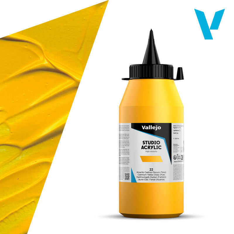 Pintura Acrílica Amarillo Cadmio Oscuro (Tono) 1 L - Bellas Artes
