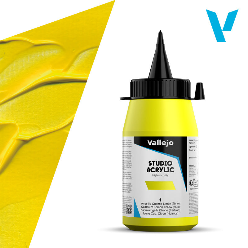 Pintura Acrílica Amarillo Cadmio Limón (Tono) 500 ml - Bellas Artes