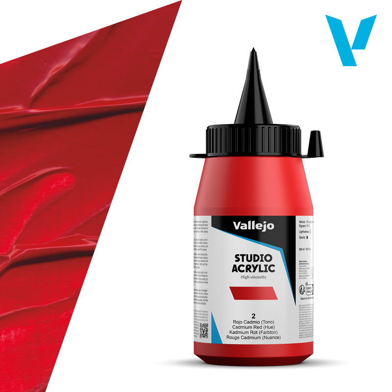 Pintura Acrílica Rojo Cadmio (Tono) 500 ml - Bellas Artes