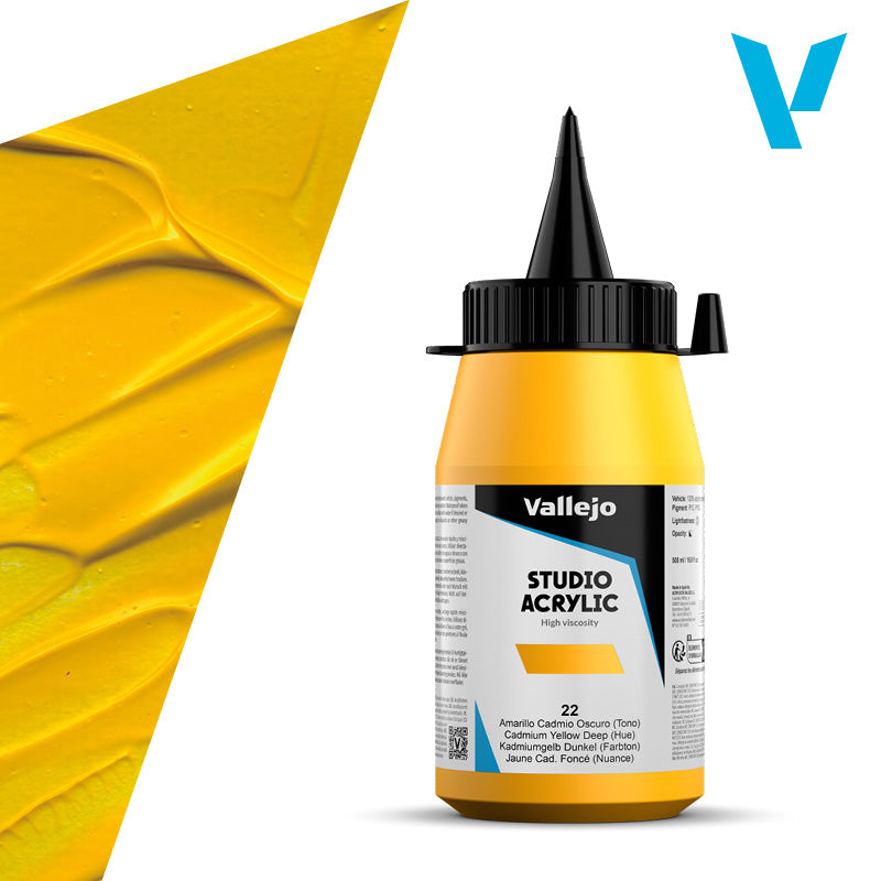 Pintura Acrílica Amarillo Cadmio Oscuro (Tono) 500 ml - Bellas Artes
