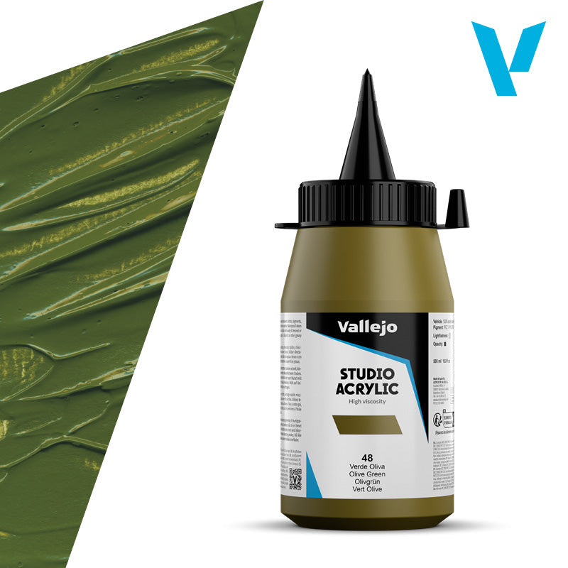 Pintura Acrílica Verde Oliva 500 ml - Bellas Artes