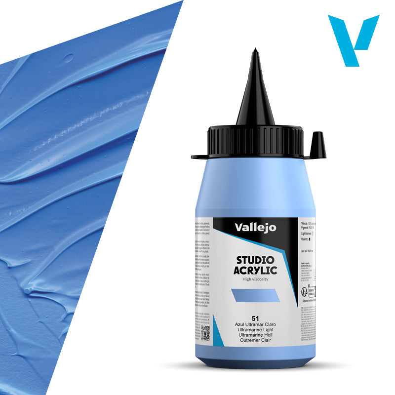 Pintura Acrílica Azul Ultramar Claro 500 ml - Bellas Artes