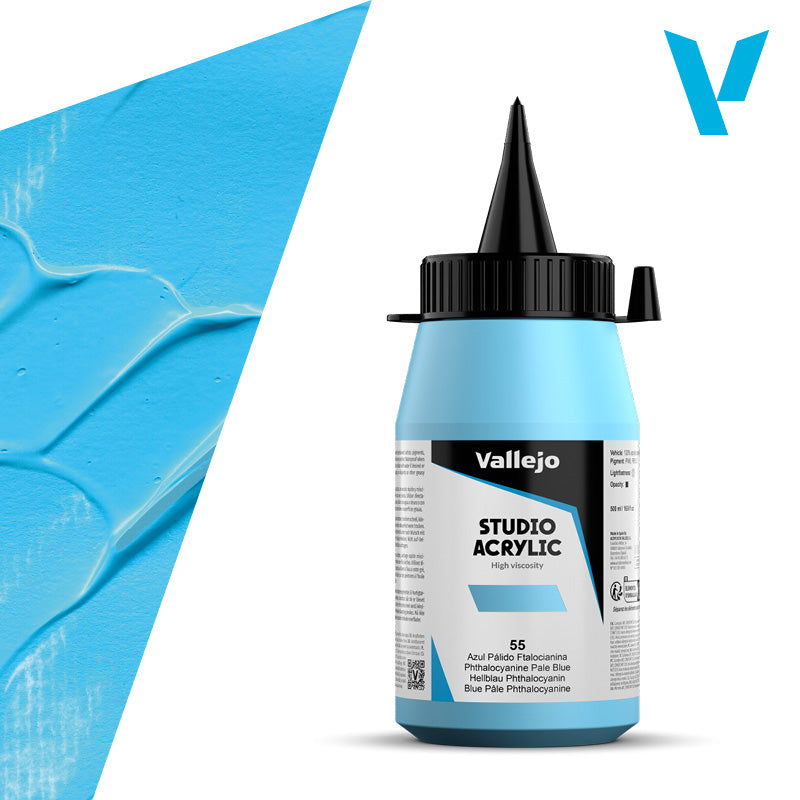 Pintura Acrílica Azul Pálido Ftalocianina 500 ml - Bellas Artes