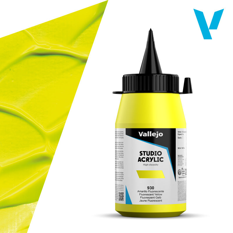 Pintura Acrílica Amarillo Fluorescente 500 ml - Bellas Artes
