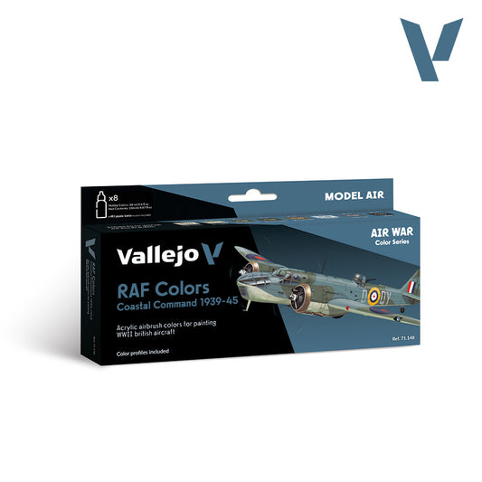 Set de 8 pinturas para aviones RAF Coastal Command 1939-1945