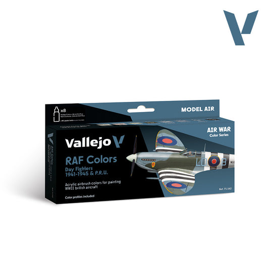 Set de 8 pinturas para cazas diurnos RAF y aviones PRU 1941-1945