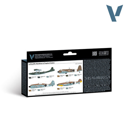 Set de 8 pinturas para camuflajes marítimos y tropicales Luftwaffe (1)