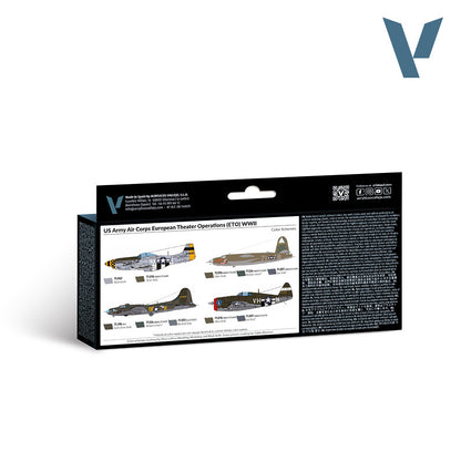 Set de 8 pinturas para aviones US Army Air Corps en Europa (1)