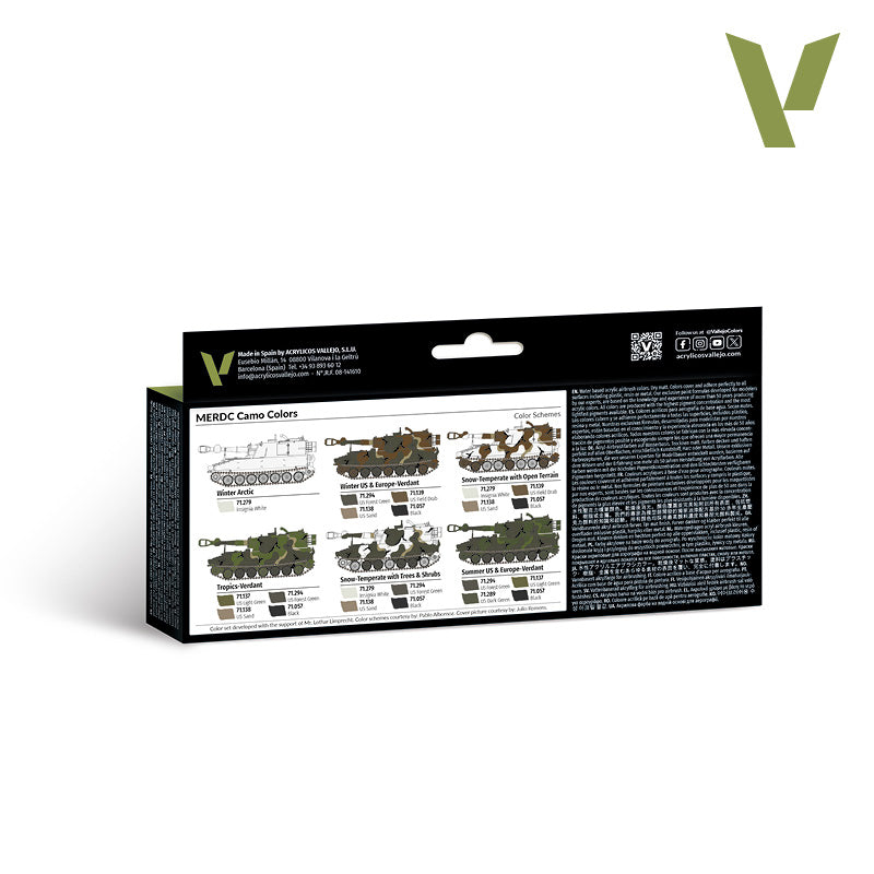 Set de 8 pinturas para camuflajes MERDC de vehículos estadounidenses (1)
