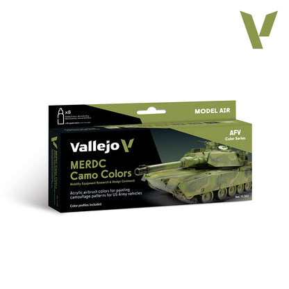 Set de 8 pinturas para camuflajes MERDC de vehículos estadounidenses