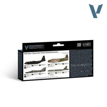Set de 8 pinturas para aviones USAF de la Guerra de Vietnam (1)