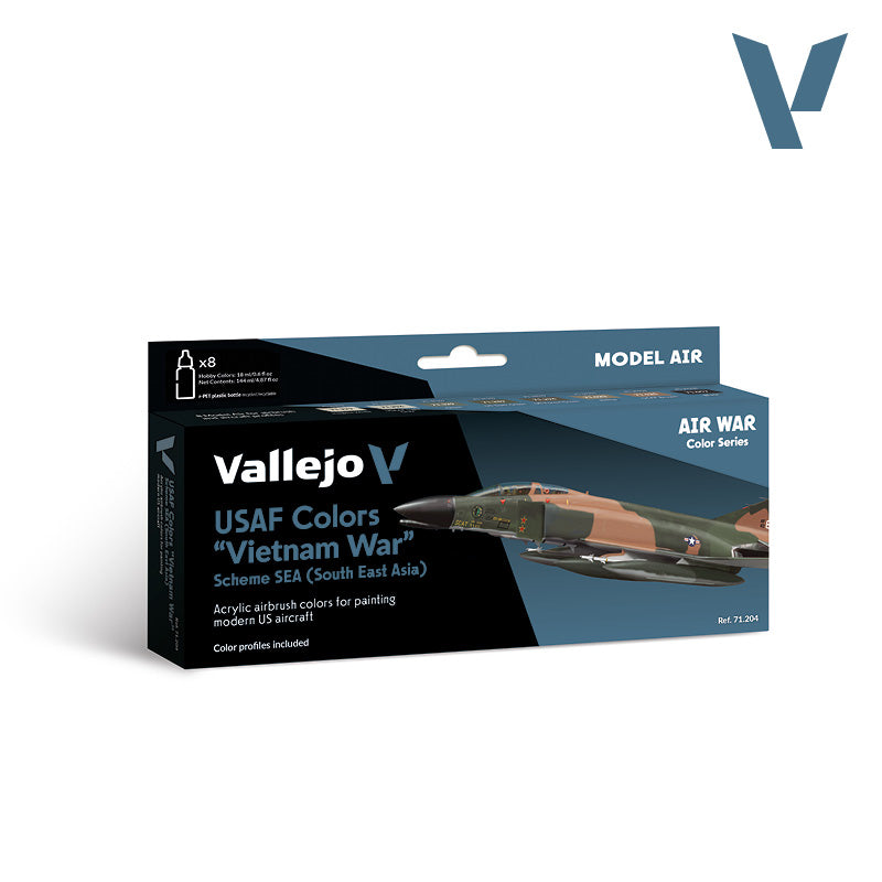 Set de 8 pinturas para aviones USAF de la Guerra de Vietnam