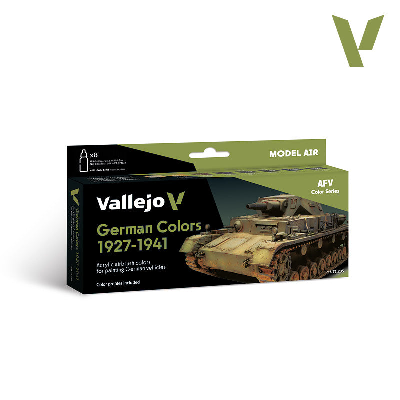 Set de 8 pinturas para vehículos alemanes de 1927 a 1941