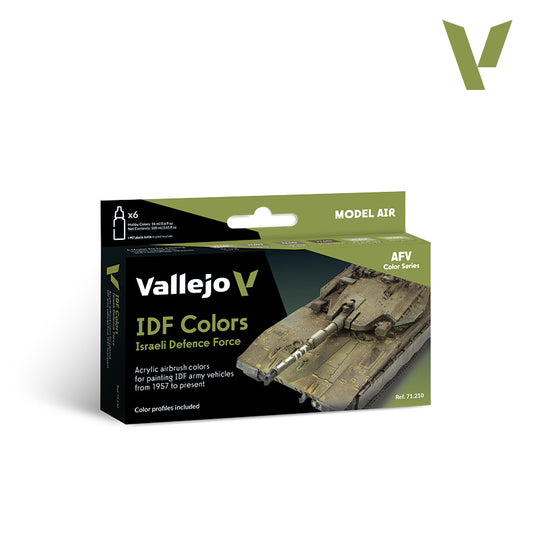 Set de 6 pinturas para vehículos de las Fuerzas de Defensa de Israel (IDF)