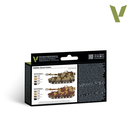 Set de 6 pinturas para camuflajes MERDC Desert (1)