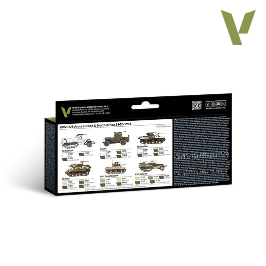 Set de 8 pinturas para vehículos US Army en Europa y Norte de África 1942-1945 (1)