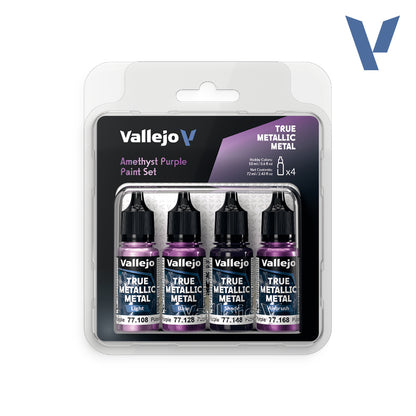 Set Púrpura Amatista - 4 pinturas metálicas para miniaturas