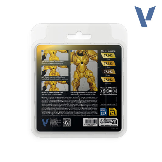 Set Amarillo Radiante - 4 pinturas metálicas para miniaturas (1)