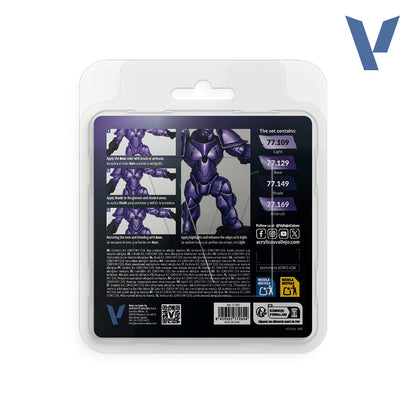 Set Violeta Celestial - 4 pinturas metálicas para miniaturas (1)
