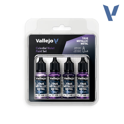 Set Violeta Celestial - 4 pinturas metálicas para miniaturas