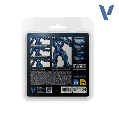 Set Azul Ultramar - 4 pinturas metálicas para miniaturas (1)