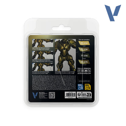 Set Oro Verde - 4 pinturas metálicas para miniaturas (1)