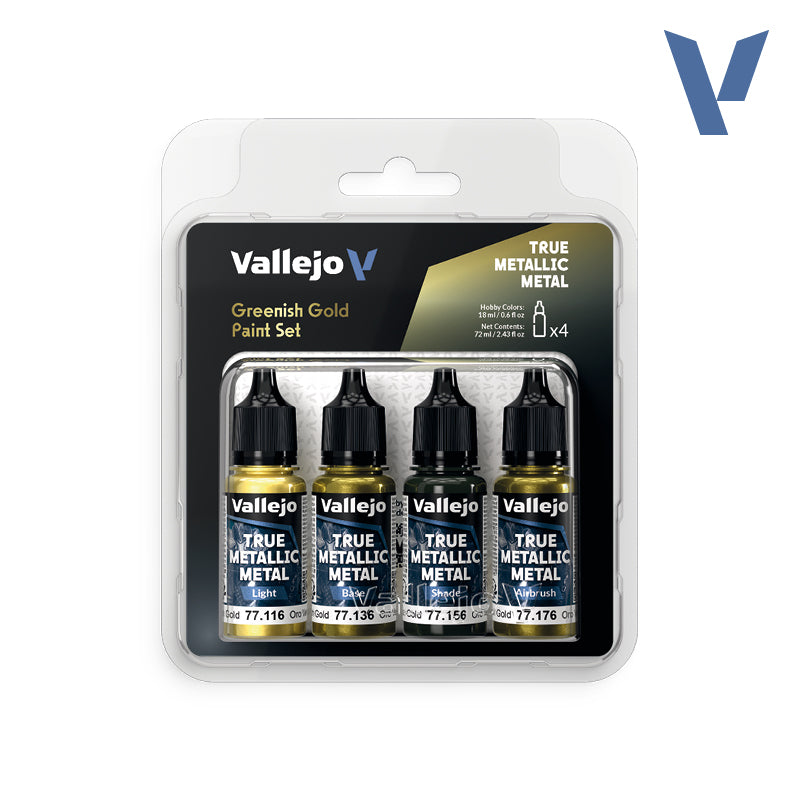 Set Oro Verde - 4 pinturas metálicas para miniaturas