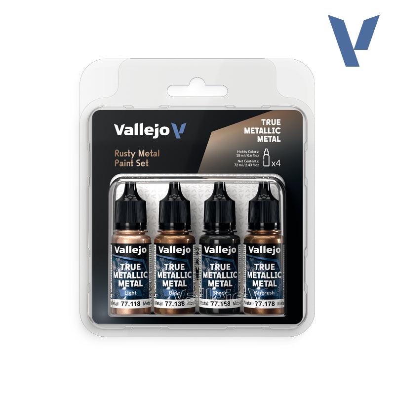 Set Metal Oxidado - 4 pinturas metálicas para miniaturas