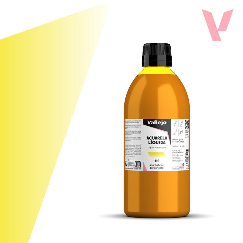 Acuarela Líquida Amarillo Limón 500 ml - Bellas Artes
