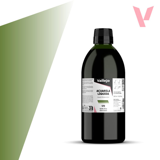 Acuarela Líquida Verde Oliva 500 ml - Bellas Artes