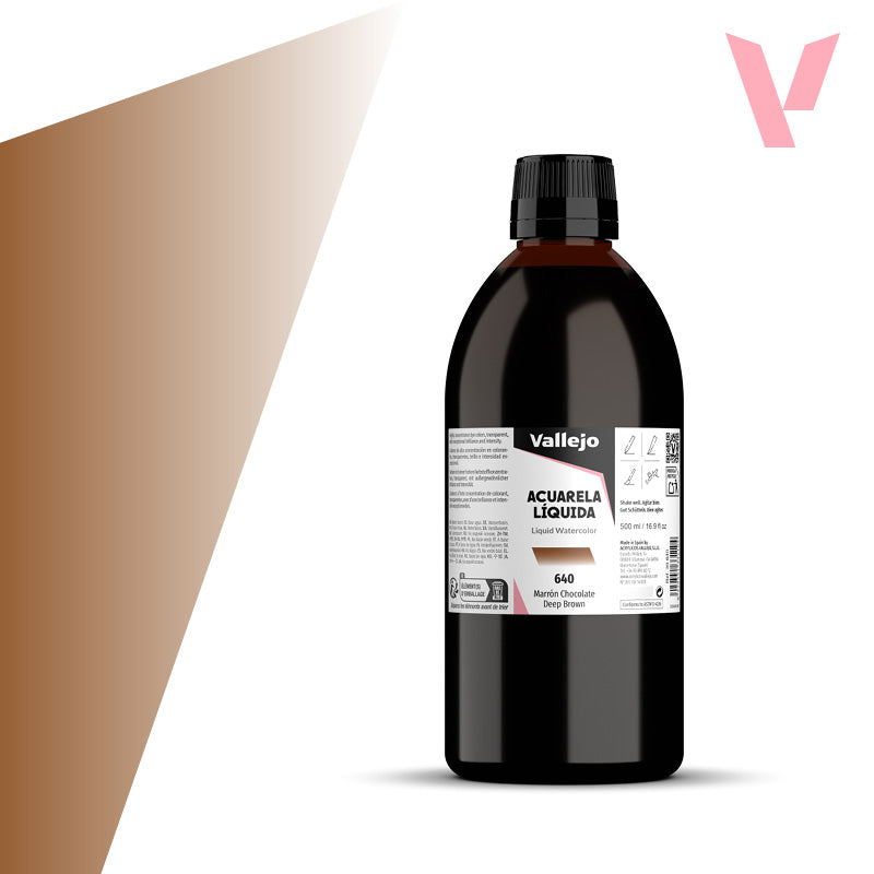 Acuarela Líquida Marrón Chocolate 500 ml - Bellas Artes