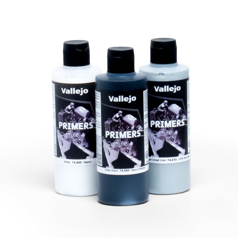 Pack di Primer per Miniature - Bianco, Nero e Grigio