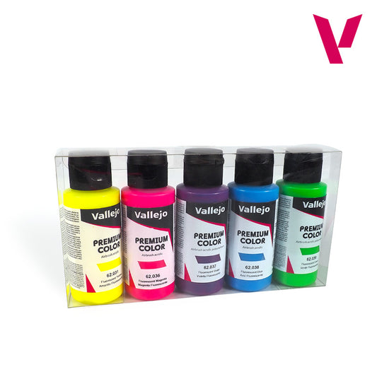 Set de 5 Colores Fluorescentes Premium Color - Alta Resistencia