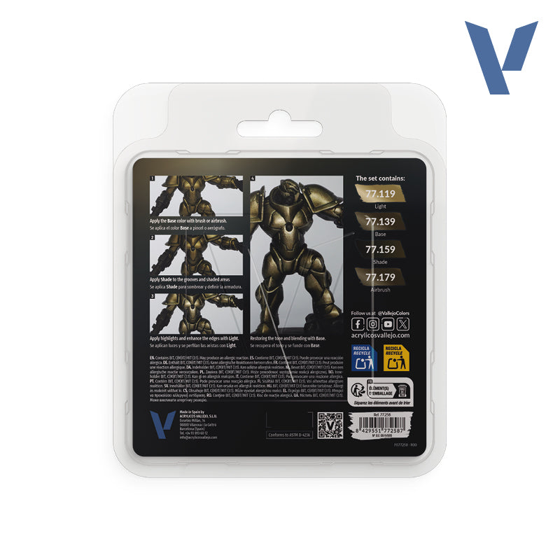 Set Metal Envejecido - 4 pinturas metálicas para miniaturas (1)