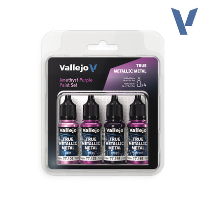 Set Púrpura Amatista - 4 pinturas metálicas para miniaturas